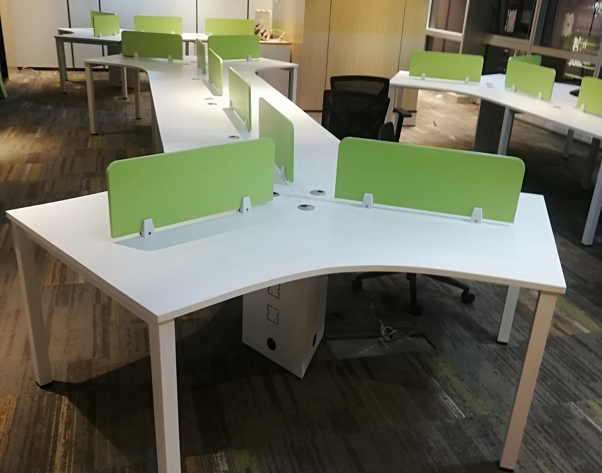 欧森雅办公桌组合个性化绿色定制款