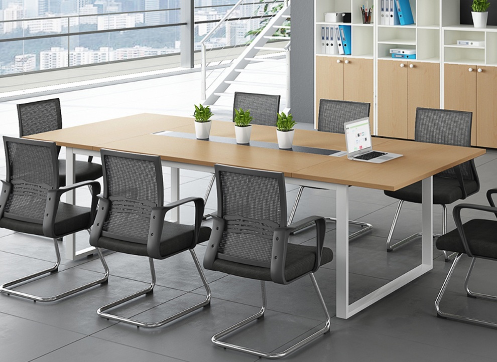 欧森雅枫木色板式会议桌间极致简约