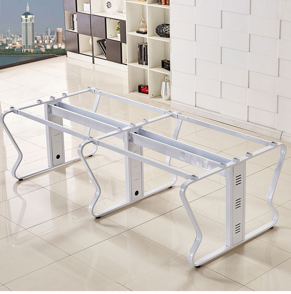 屏风办公桌蝴蝶钢架结构展示